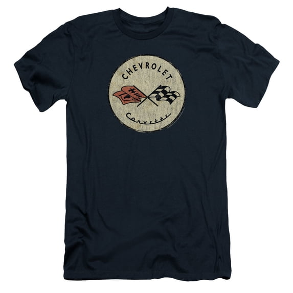 Chevrolet Old Vette S/S Adult 30/1 T-Shirt Navy