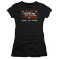 thumbnail image 1 of Chevrolet Orange Z06 Vette S/S Junior Women's T-Shirt Sheer Black, 1 of 2