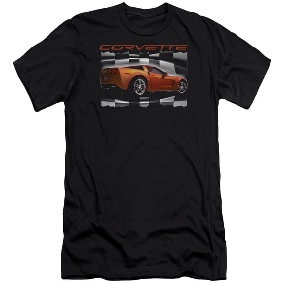 Chevrolet Orange Z06 Vette S/S Adult 30/1 T-Shirt Black