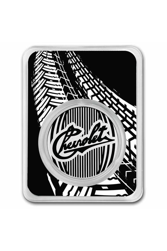 Chevrolet Original Logo (1911-1914) 1 oz Colorized Silver (TEP)