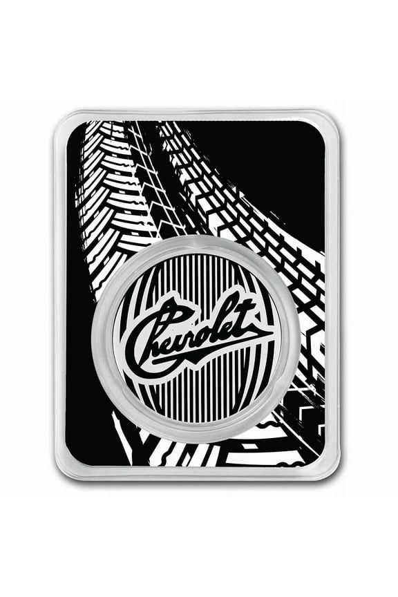 Chevrolet Original Logo (1911-1914) 1 oz Colorized Silver (TEP)