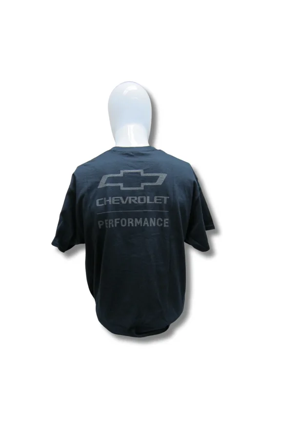 Chevrolet Performance Logo USA Flag Cotton T-Shirt Gray Official Licensed M