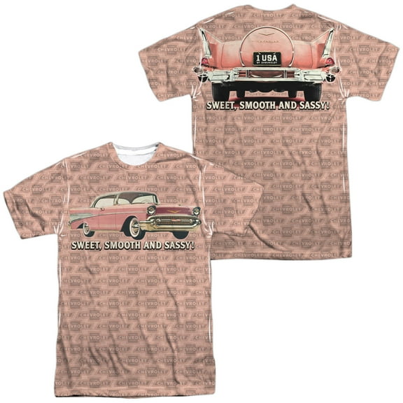 Chevrolet Pink and Black Days Unisex Adult Sublimated Costume T Shirt (Front/Back), Medium