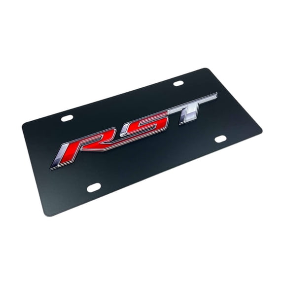 Chevrolet RST Premium Black Carbon Steel License Plate Official Licensed