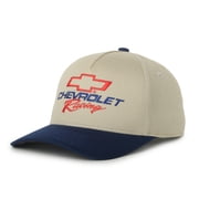 Chevrolet Racing Logo Structured Trucker Hat, Putty & Royal, Adjustable Snapback