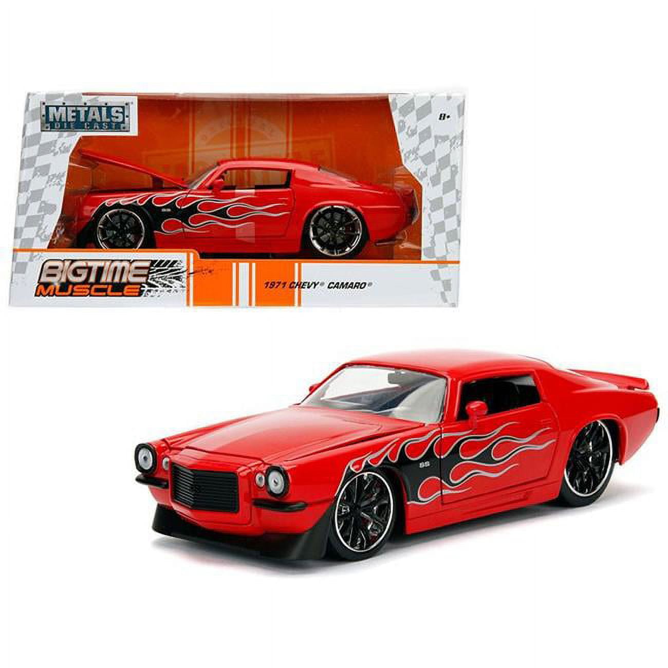 Bigtime Muscle Series 1:24 Scale Black 1971 Chevy Camaro Diecast