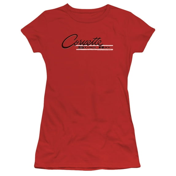 Chevrolet Retro Stingray S/S Junior Women's T-Shirt Sheer Red