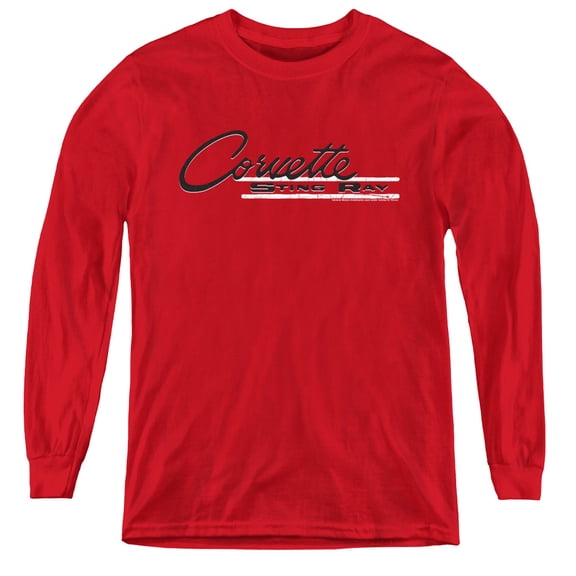 Chevrolet Retro Stingray Youth Long Sleeve T-Shirt Red