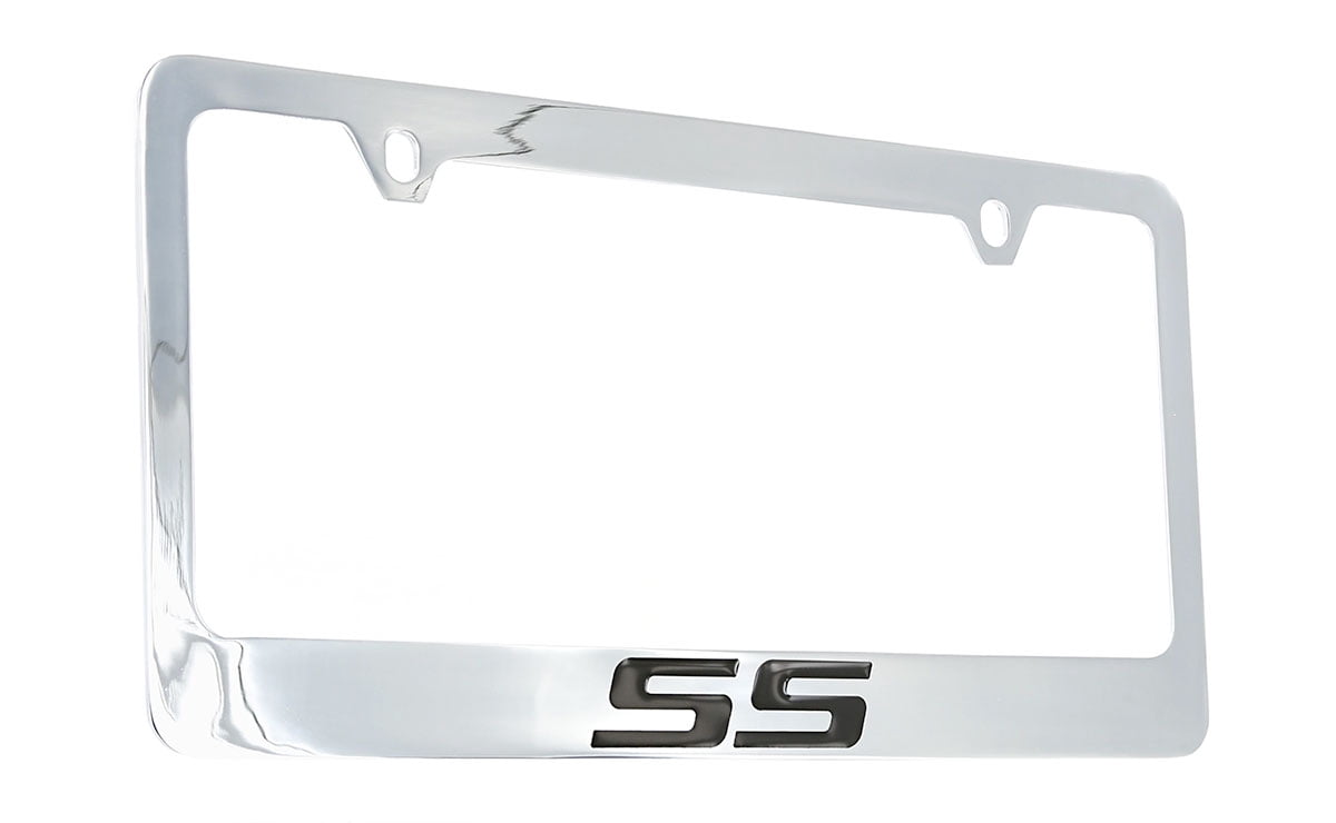 1-Piece 3D SS Logo Stainless Steel License Plate Frame – Chrome Metal Holder For Cars & Trucks