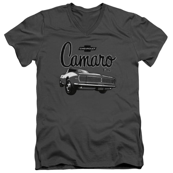 Chevrolet - Script Car - Slim Fit V Neck Shirt - Small