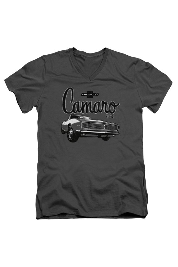 Chevrolet - Script Car - Slim Fit V Neck Shirt - X-Large