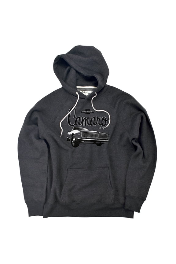 Chevrolet Script Car Unisex Adult Slim Fit Pull-Over Heather Hoodie, Charcoal, Small