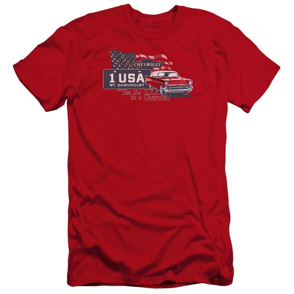 Chevrolet - See The Usa - Premium Slim Fit Short Sleeve Shirt - XX-Large