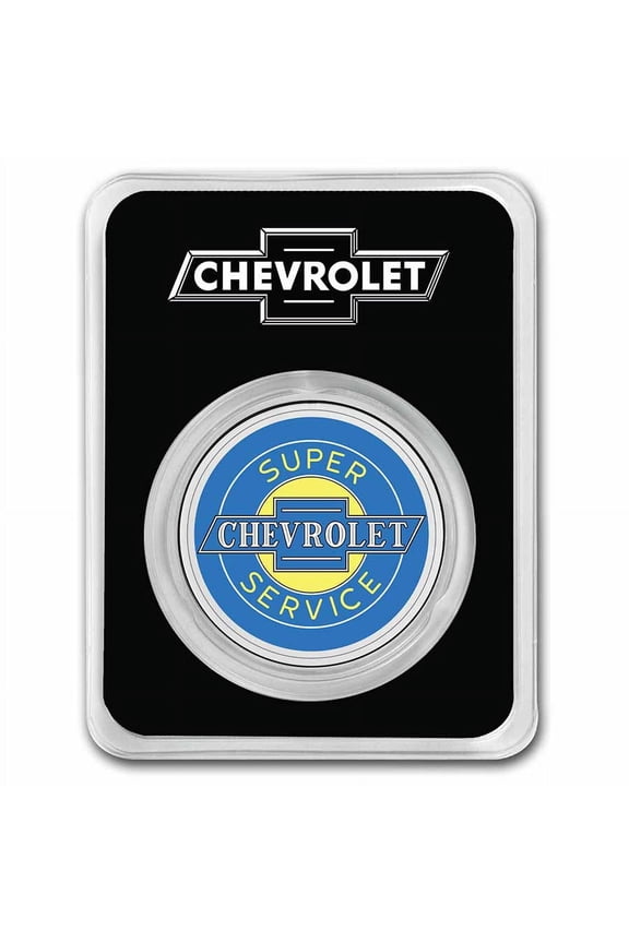 Chevrolet Service Neon Sign 1 oz Colorized Silver (in TEP)