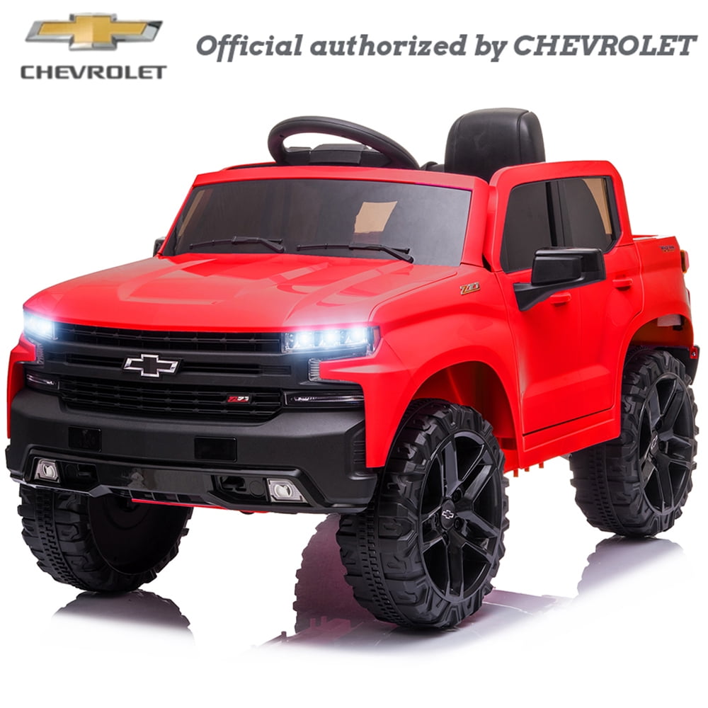 12V Kids Ride On Car with Remote Control, Chevrolet Silverado Electric