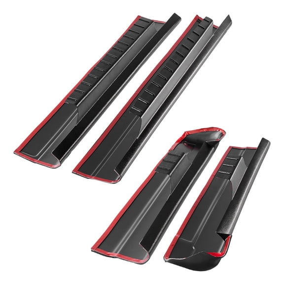 Chevrolet Silverado Rocker Panel Guards,4-Piece Set for 1999-2006 Extended Cab,Black 3M Adhesive Side Skirts Compatible with Trail Armor 14089