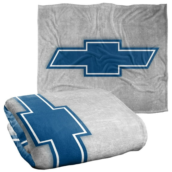 Chevrolet Blanket, 50"x60", Simple Vintage Bowtie Silky Touch Sherpa Back Super Soft Throw Blanket