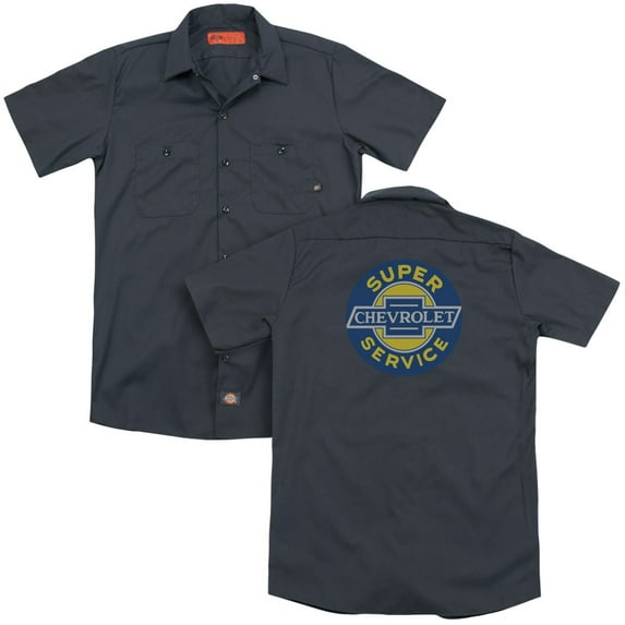 Chevrolet Super Service T-shirt Charcoal Adult Unisex 65% Polyester/35% Cotton Short Sleeve