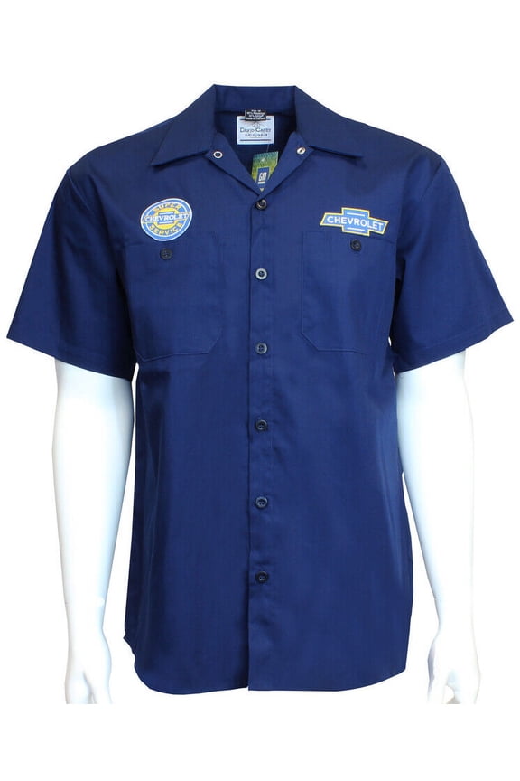 Chevrolet Super Service Mechanic Button Down Crew Pit Shirt Official Licensed (L)