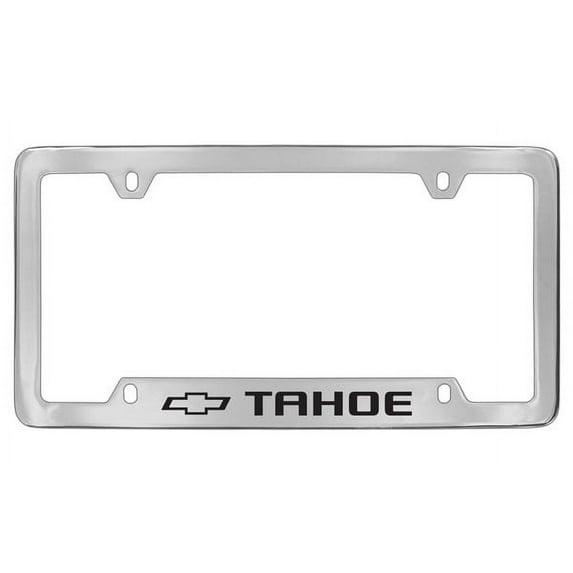 Chevrolet Tahoe Chrome Plated Metal Bottom Engraved License Plate Frame Holder