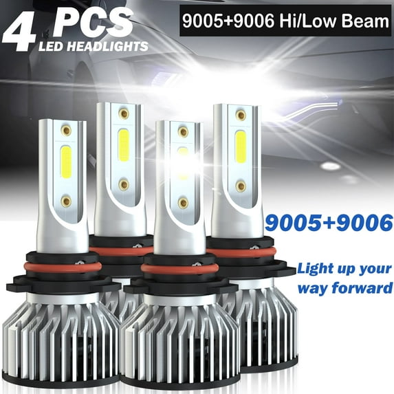 For Chevrolet Tahoe Suburban 1500 2500 2000 2001 2002 2003 2004 2005 2006 Led Headlight Bulbs 9006 9005 High&Low Beam White 500% Brighter than Halogen 4pcs