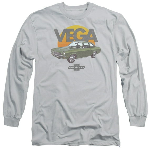 Chevrolet Vega Sunshine Long Sleeve Adult 18/1 T-Shirt Silver
