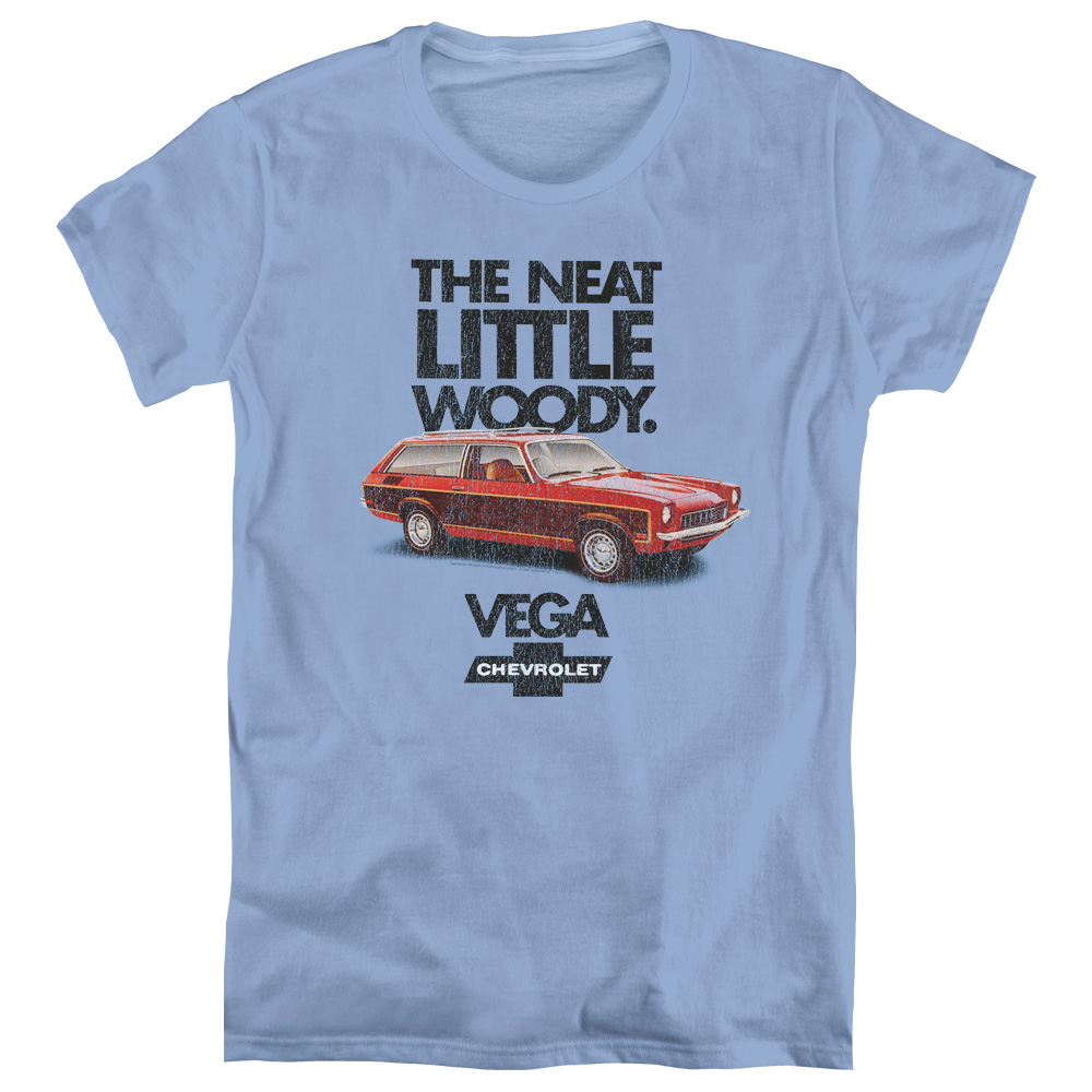 Chevrolet Vega The Neat Little Woody S/S Women's T-Shirt Carolina Blue - image 1 of 1