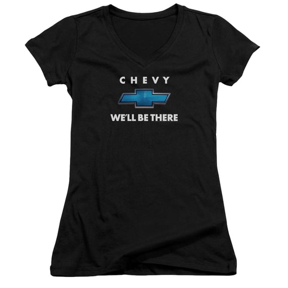 Chevrolet Well Be There Junior Women's T-Shirt V-Neck Black