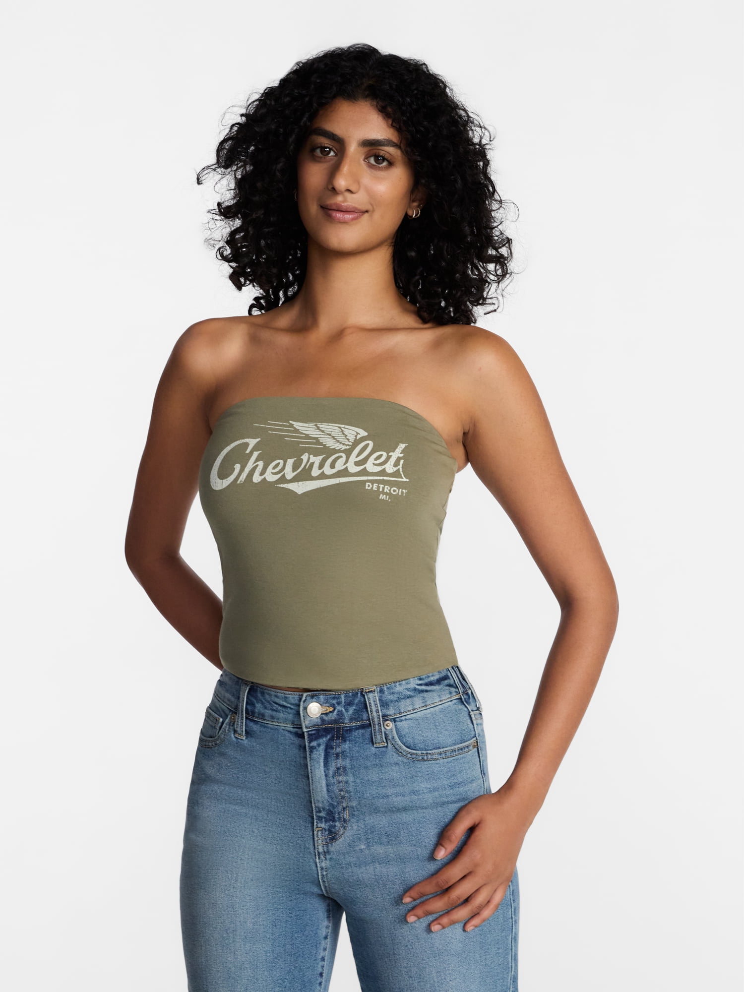 Chevrolet Women's Reversible Graphic Tube Top, Sizes XXS-XXL