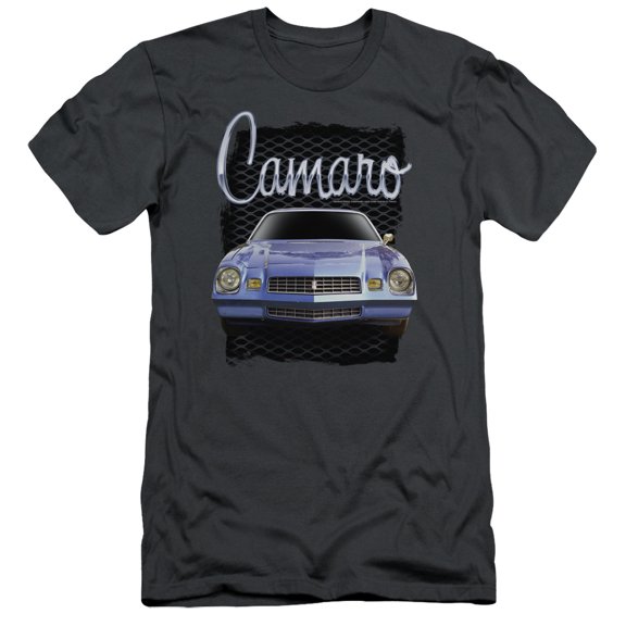 Chevrolet Yellow Camaro S/S Adult 30/1 T-Shirt Charcoal