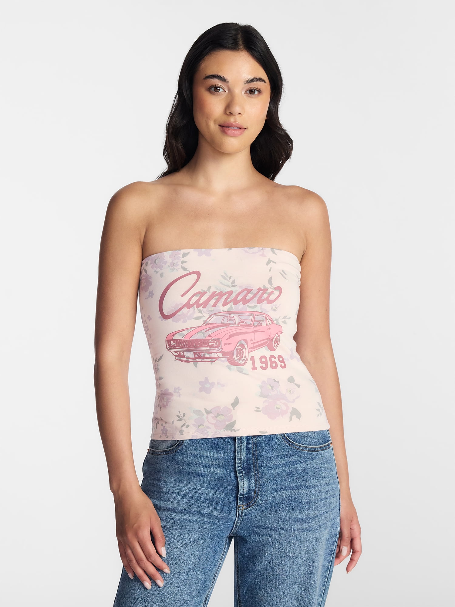 Chevrolet Women’s Camaro 1965 Graphic Tube Top, Sizes XXS-XXL