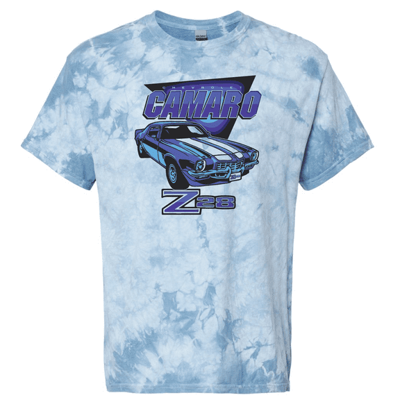 Chevrolet Z28 Camaro Graphic T Shirt - Blue Tie-Dye 3XL