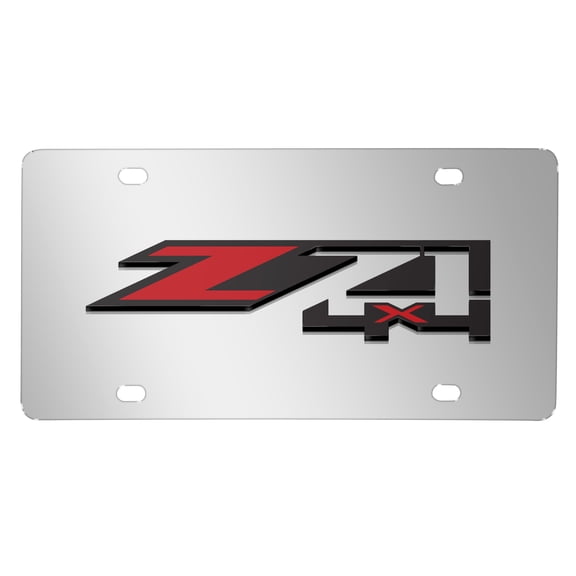 Chevrolet Z71 4x4 3D Logo Mirror Chrome Stainless Steel License Plate