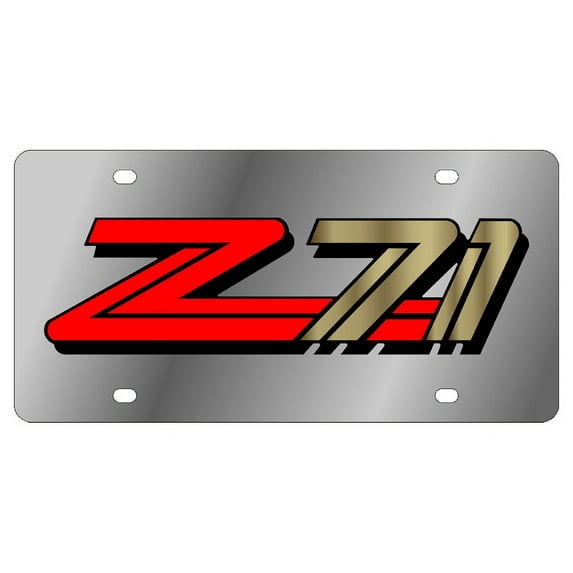 Chevrolet Z71 Badge Stainless Steel License Plate Official Licensed