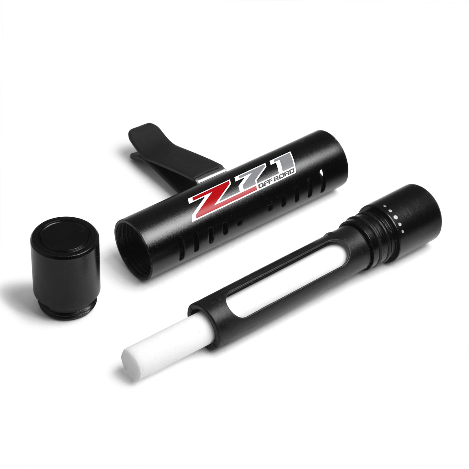 Chevrolet Z71 Car Vent Air Freshener Black Clip with adjustable window and 10 Refill Sticks
