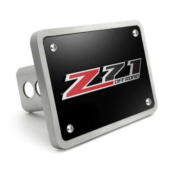 Chevrolet Z71 Off Road 3D Logo Black Billet Aluminum 2 inch Tow Hitch Cover