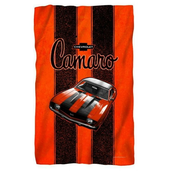 Chevrolet/camaro Stripes-fleece Blanket-white-36x58