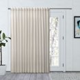 thumbnail image 1 of Chevron 80C/20P Sustainable Triple Lined Rod Pocket w/Back Tabs Patio Panel 96x84 Ivory, 1 of 5
