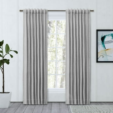 Chevron 80C/20P Sustainable Unlined Rod Pocket w/Back Tabs Panel 48x63 Grey