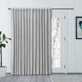 thumbnail image 1 of Chevron 80C/20P Sustainable Unlined Rod Pocket w/Back Tabs Patio Panel 96x84 Grey, 1 of 3