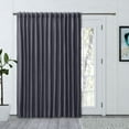 thumbnail image 1 of Chevron 80C/20P Sustainable Unlined Rod Pocket w/Back Tabs Patio Panel 96x84 Navy, 1 of 3