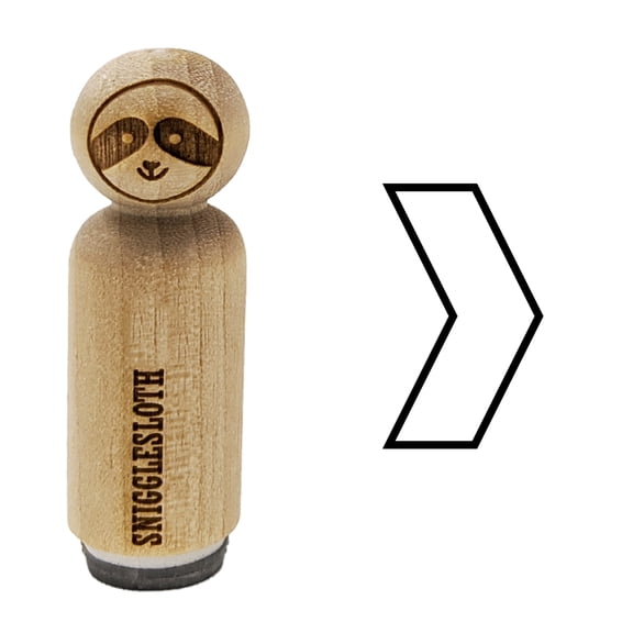 Chevron Arrow Outline Rubber Stamp for Scrapbooking Crafting Stamping - Mini 1/2 Inch