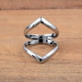 thumbnail image 1 of Chevron Arthritis Ring – Silver Swan Neck Splint for PIP/DIP Joint Support, RA Relief Ring, 1 of 5