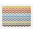 thumbnail image 1 of Chevron Bath Mat, Chevron Pattern Easter Day Inspired Zigzag Colorful Design Retro Style Illustration, Non-Slip Plush Mat Bathroom Kitchen Laundry Room Decor, 29.5 X 17.5 Inches, Multicolor, Ambesonne, 1 of 2