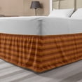thumbnail image 1 of Chevron Bed Skirt, Earth Toned Geometric Zigzags Lines Pattern Modern Composition Brown Color Palette, Elastic Bedskirt Dust Ruffle Wrap Around for Bedding Decor, 4 Sizes, Multicolor, by Ambesonne, 1 of 2
