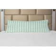 thumbnail image 1 of Chevron Body Pillow Case Cover with Zipper, Chevron Herringbone Pattern Springtime Freshness Classic Stripe Art, Decorative Accent Long Pillowcase, Sea Green Eggshell White, by Ambesonne, 1 of 1