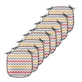 thumbnail image 1 of Chevron Chair Seating Cushion, Retro Chevron Pattern Abstract Waves Happiness Contrasting Colors Creativity, Soft Seat Pads for Office with Anti-slip Backing, 16"x16", Grey Marigold Red, by Ambesonne, 1 of 7