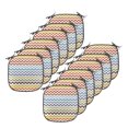 thumbnail image 1 of Chevron Chair Seating Cushion Set of 12, Chevron Pattern Easter Day Inspired Zigzag Colorful Design Retro Style Illustration, Seat Pads with Anti-slip Backing, 16"x16", Multicolor, by Ambesonne, 1 of 7
