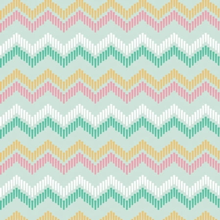 Chevron Chic Light Aqua Flannel Fabric