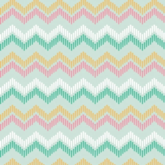 Chevron Chic Light Aqua Flannel Fabric